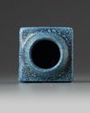 A small Chinese robin's-egg-glazed vase, cong