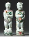 Two Chinese famille rose figures of boys