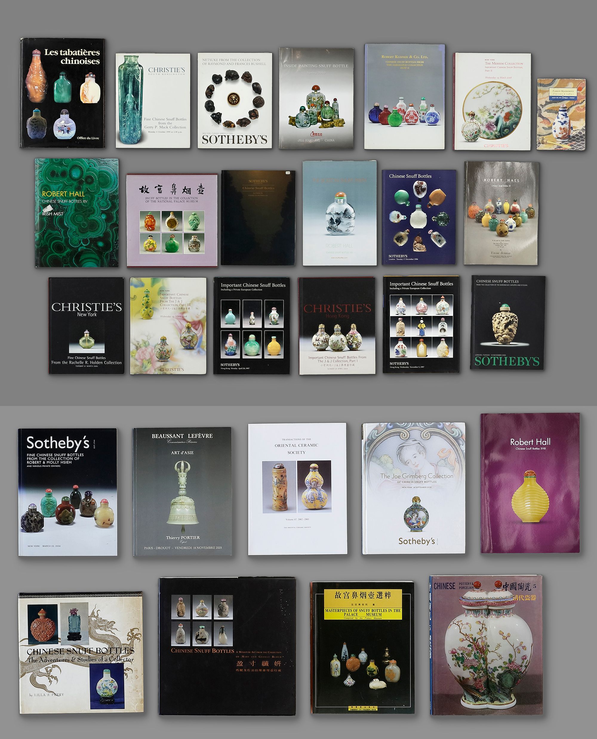 A COLLECTION OF TWENTY EIGHT BOOKS AND CATALOGUES ON CHINESE SNUFF