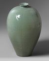 A large Korean celadon-glazed ‘dragon and phoenix’ maebyeong