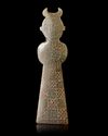A HORNED JADE STANDING FIGURE, CHINA, WARRING STATES (475–221 BC)