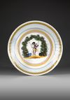 A BRUSSELS FAIENCE DISH, CIRCA 1780-1800