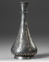 A SILVER INLAID BIDRI VASE, INDIA 19TH CENTURY