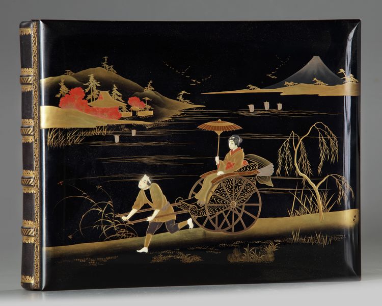 A Japanese gilt lacquered photobook