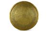 A LARGE ENGRAVED REVIVAL BRASS TRAY