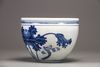 A small Chinese blue and white 'lotus' jardiniere