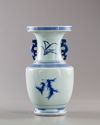 A CHINESE BLUE AND WHITE SHOU LAO VASE