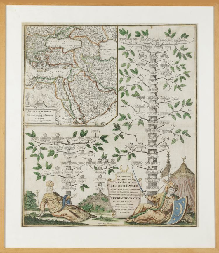 A GENEALOGICAL TREE OF THE GREEK AND TURKISH EMPERORS, 18TH CENTURY