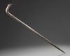 A Mughal bidri walking stick with hidden dagger