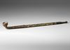 VERY LONG EXTENDABLE BRONZE KISERU PIPE WITH INTRICATE GOLD DECORATION,MEIJI PERIOD,1868-1912