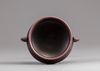 A Chinese iridescent maroon-glazed censer