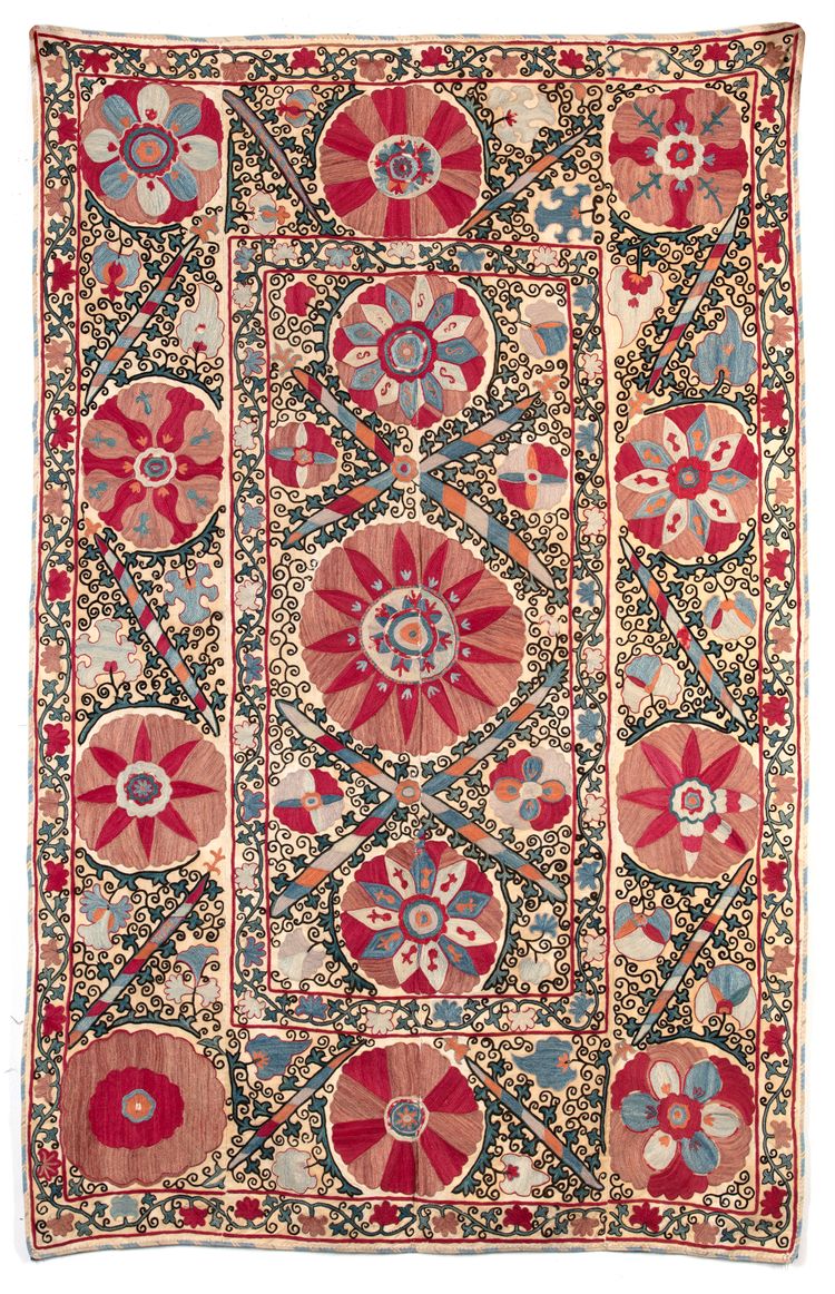 A SUZANI, UZBEKISTAN, 19TH CENTURY