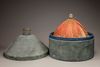 Two Chinese mandarin official's summer hats, guanmao