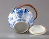 A CHINESE BLUE AND WHITE TEAPOT
