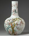 A large Chinese famille rose birds vase