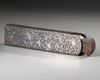 A SILVER INLAID METAL PEN BOX OR QALAMDAN, 20TH CENTURY