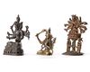 THREE CHINESE BRONZE FIGURES, MING DYNASTY AND LATER