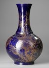 LARGE CHINESE COBALT-BLUE AND GILT VASE, 19TH / 20TH CENTURY