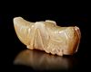 A CHINESE JADE GRASSHOPPER PENDANT, HAN DYNASTY (206 BC–220 AD)