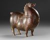 A CHINESE GILT BRONZE HORSE STATUE,19TH CENTURY