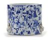 A CHINESE BLUE AND WHITE BRUSH POT