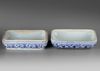 A CHINESE BLUE AND WHITE RECTANGULAR DRAGON BOX AND COVER, QING DYNASTY (1644–1911)