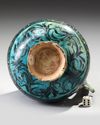 A RARE FRITWARE OPENWORK DECORATED RETICULATED EWER WITH ROOSTER HEAD, PERSIA, 13TH CENTURY