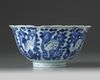 A Chinese blue and white 'Kraak porselein' 'deer' bowl