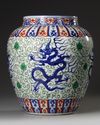 A CHINESE WUCAI DRAGON JAR, QING DYNASTY (1644-1911)