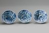 THREE CHINESE BLUE AND WHITE BOWLS, WANLI PERIOD (1572-1620)