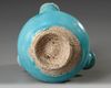A KASHAN TURQUOISE GLAZED POTTERY VASE, PERSIA, 13TH CENTURY