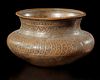A SAFAVID ENGRAVED COPPER BOWL, 17TH CENTURY