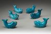Six Chinese turquoise-enamelled 'dragon carp' water droppers