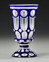 A BOHEMIAN OVERLAY GLASS GOBLET, CIRCA 1860