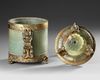 A BRONZE-MOUNTED JADE CENSER AND COVER, CHINA, ZHOU DYNASTY