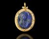 A BYZANTINE LAPIS LAZULI CAMEO PENDANT OF THE VIRGIN MARY 12TH-15TH CENTURY AD