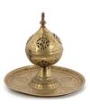 A BRASS INCENSE BURNER, DECCAN, 16TH CENTURY