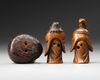 THREE JAPANESE WOODEN NETSUKES, 18TH CENTURY