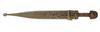 A CAUCASIAN NIELLO-SILVER KINDJAL WITH SCABBARD, 19TH CENTURY