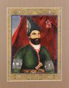 A PORTRAIT OF MUHAMMAD SHAH QAJAR BY MUHAMMAD HASAN AFSHAR, DATED 1251 AH/1835 AD
