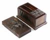 A CHINESE ZITAN, HONGMU AND SOFTWOOD-INLAID BOOK-SHAPED BOX AND COVER, CHINA, 19TH CENTURY