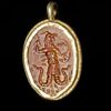 A ROMAN GNOSTIC INTAGLIO SET IN A GOLD MOUNT, 2ND/3RD CENTURY AD