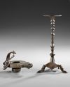 A ROMAN BRONZE LAMP WITH CANDELABRA, 2ND CENTURY AD