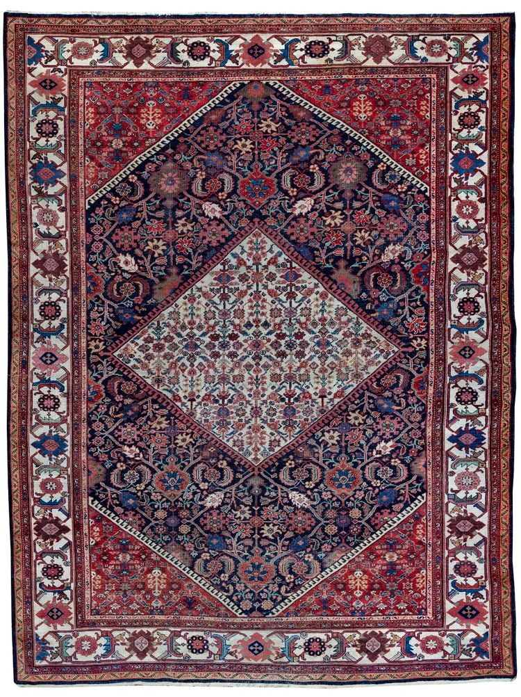 A MAHAL CARPET WITH HERATI DESIGN, CA. 1900
