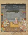 SHAH JAHAN ENTERTAINED WITH MUSIC AT NIGHT  BY A GROUP OF MUSICIANS, INDIA, BIKANER 18TH CENTURY