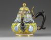 A Chinese painted enamel 'floral' teapot