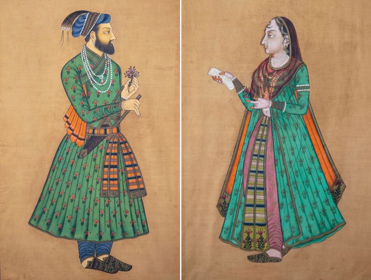 Two large Mughal paintings