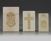 A group of three Cantonese carved ivory card cases