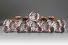 Ten Famille Rose Café au Lait Cups and Twelve Saucers