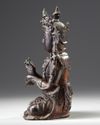 A CHINESE GILT LACQUERED BRONZE GUANYIN